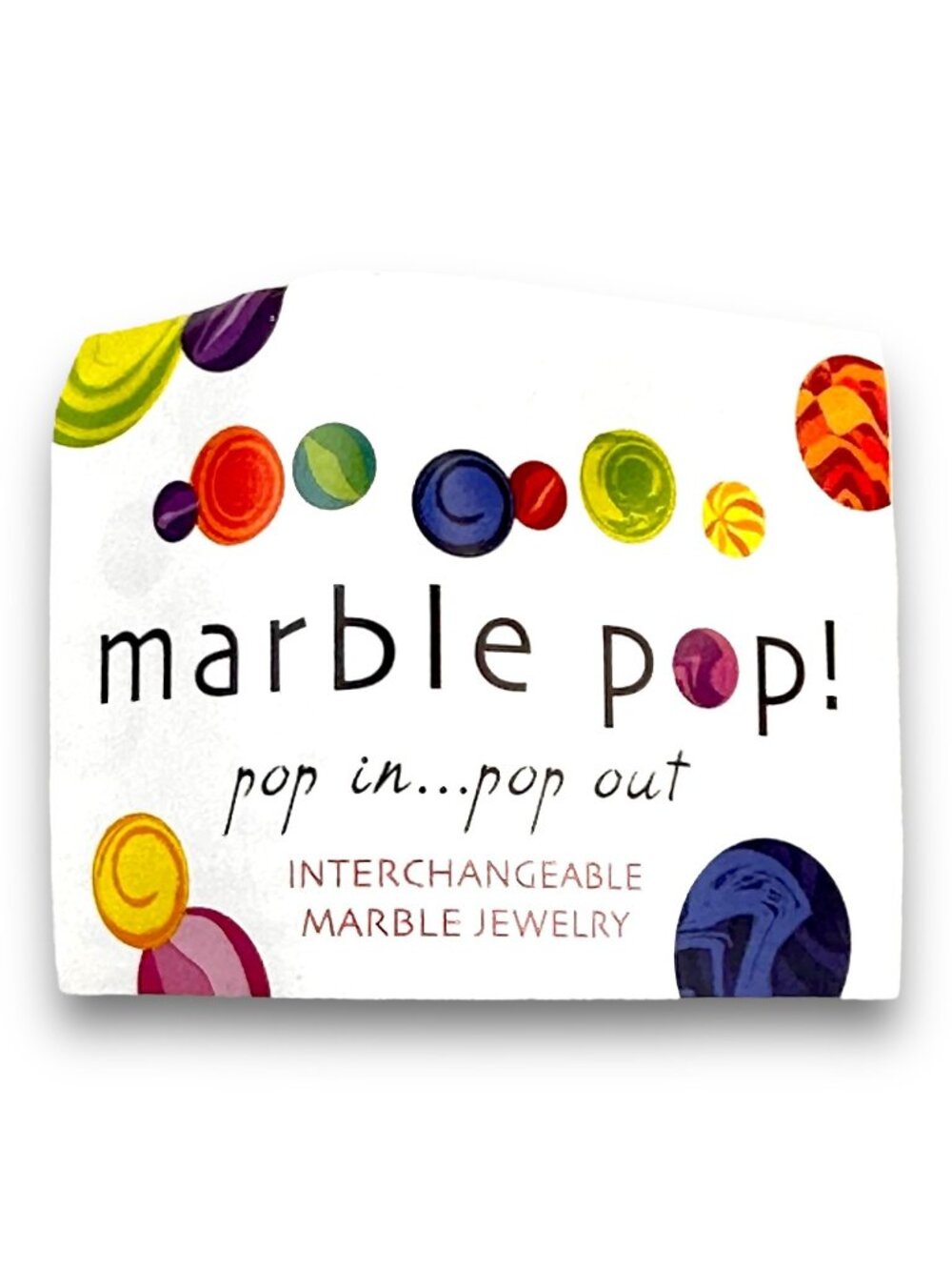 Marble Pop! Necklace With Interchangeable Marbles Unique & Fun Accessory 18" Adj